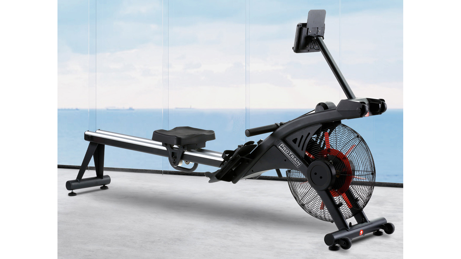 PROTRAIN Magnet + Air Resistance Rowing Machine - Black