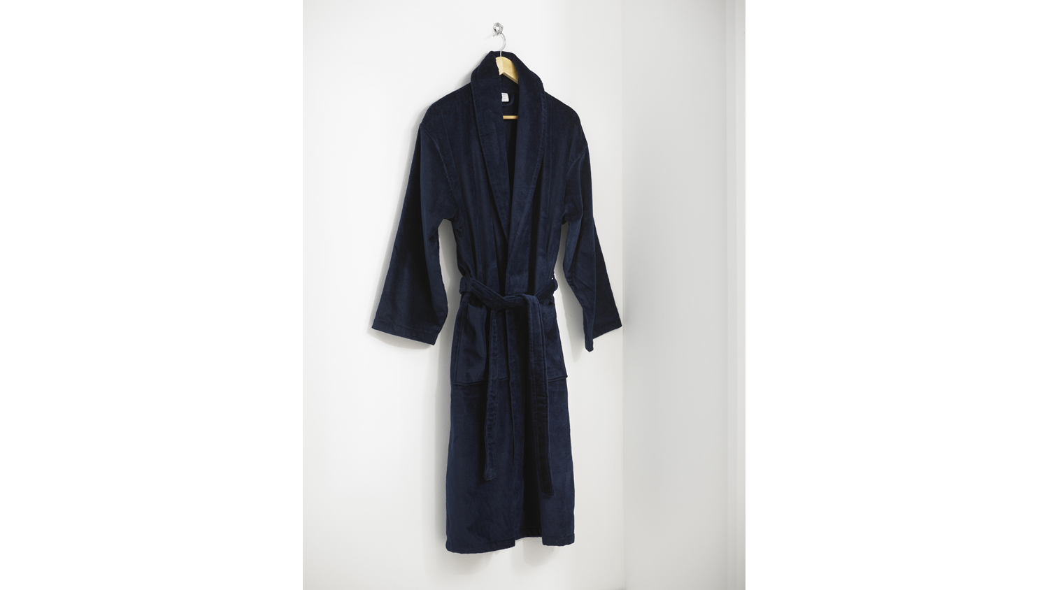 Baksana Ashley Bath Robe - Navy Blue, Large/Extra Large