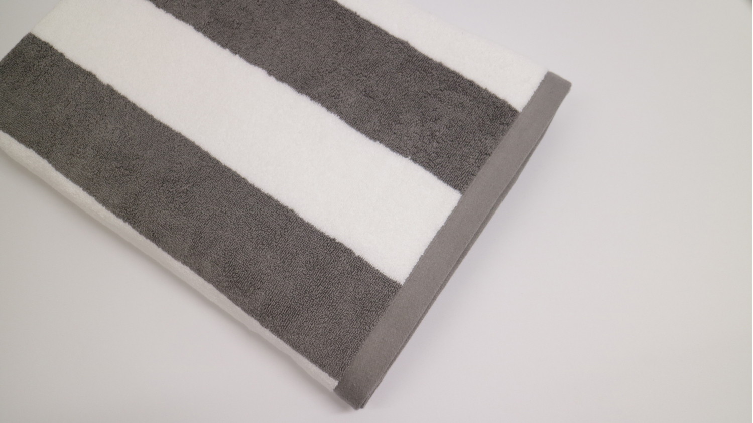 Baksana Cabana Beach Towel - Charcoal/White