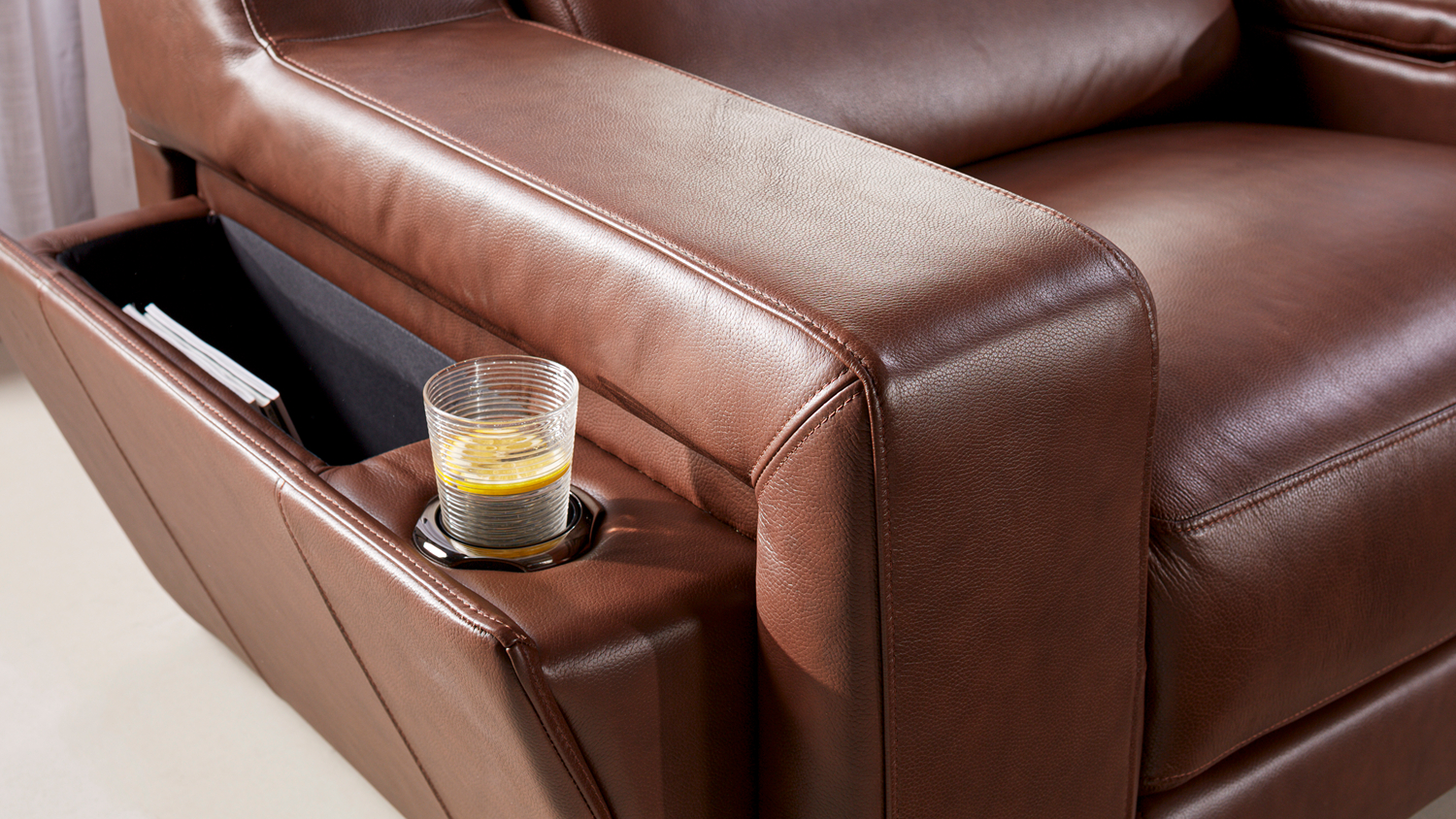 Pierce 3.5 Seater Leather Electric Recliner Sofa
