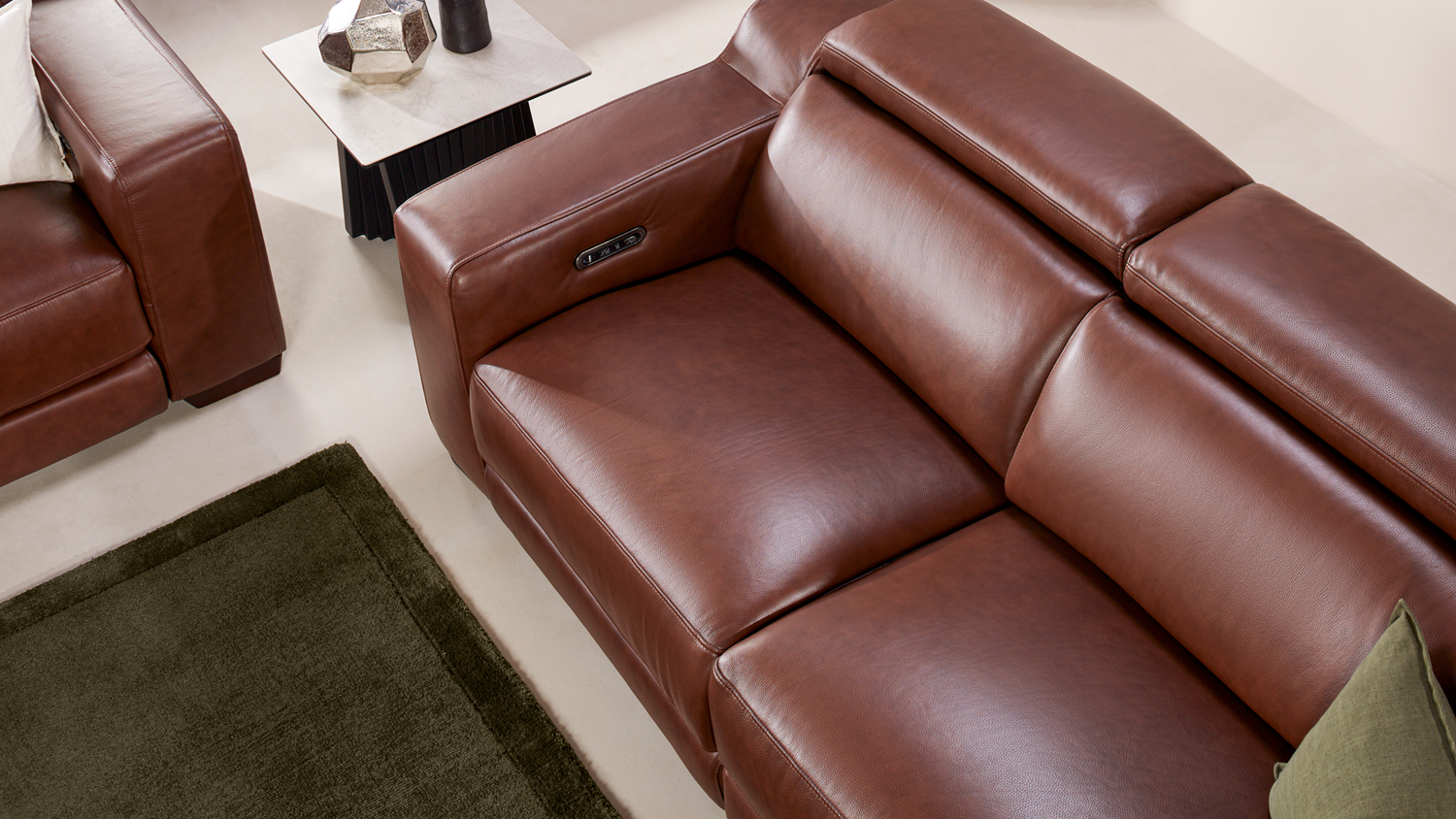 Pierce 3.5 Seater Leather Electric Recliner Sofa