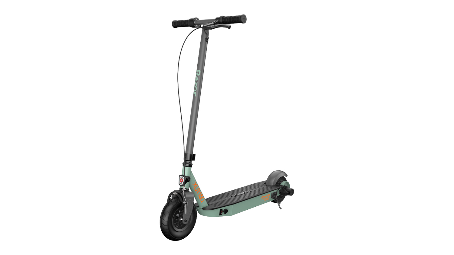 Razor Power Core XLR150 Kids' Electric Scooter with mint-green deck, black tyres, and foldable handlebars