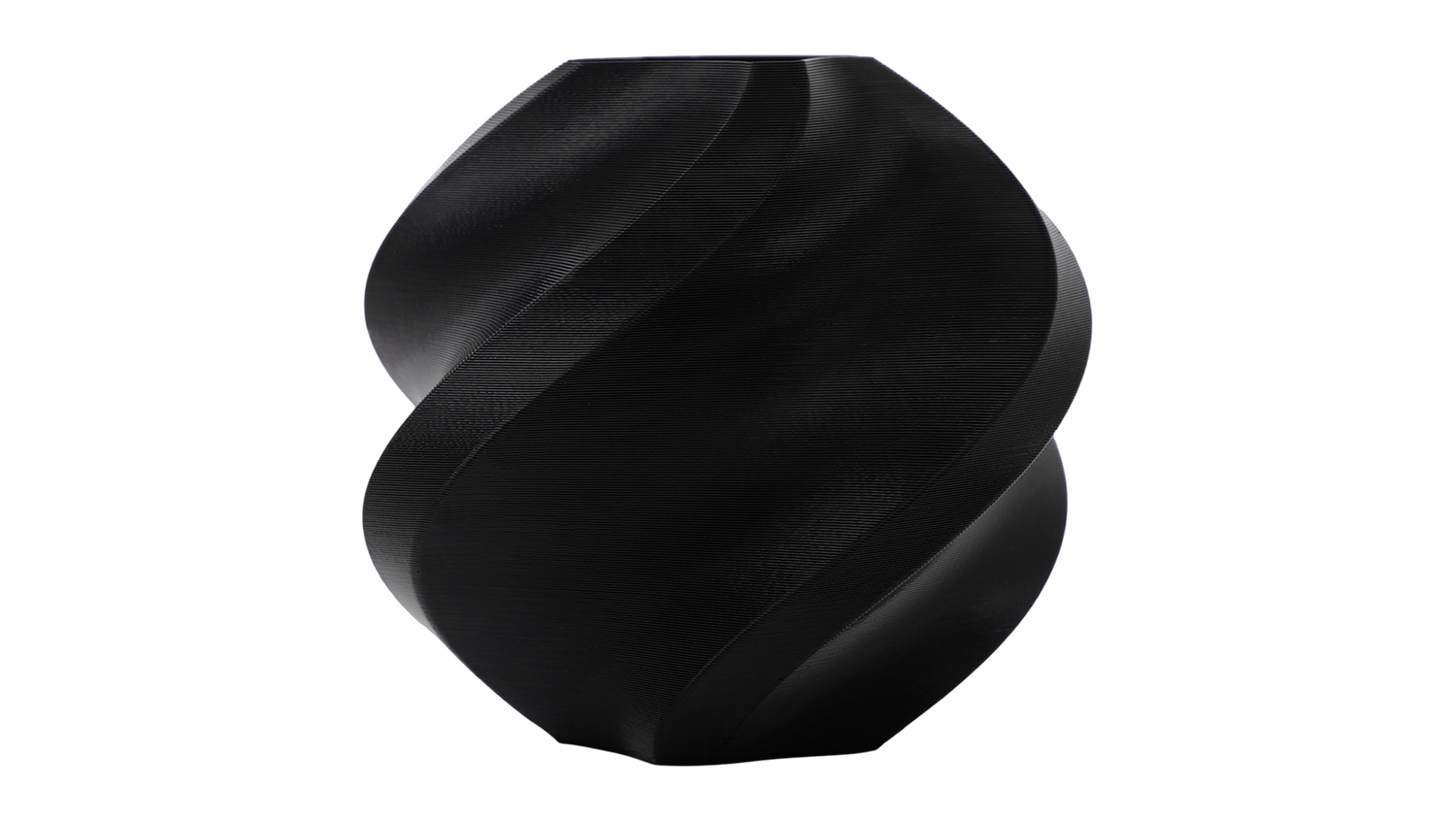 3D printed twisted modern vase made with Bambu Lab PLA Basic filament
