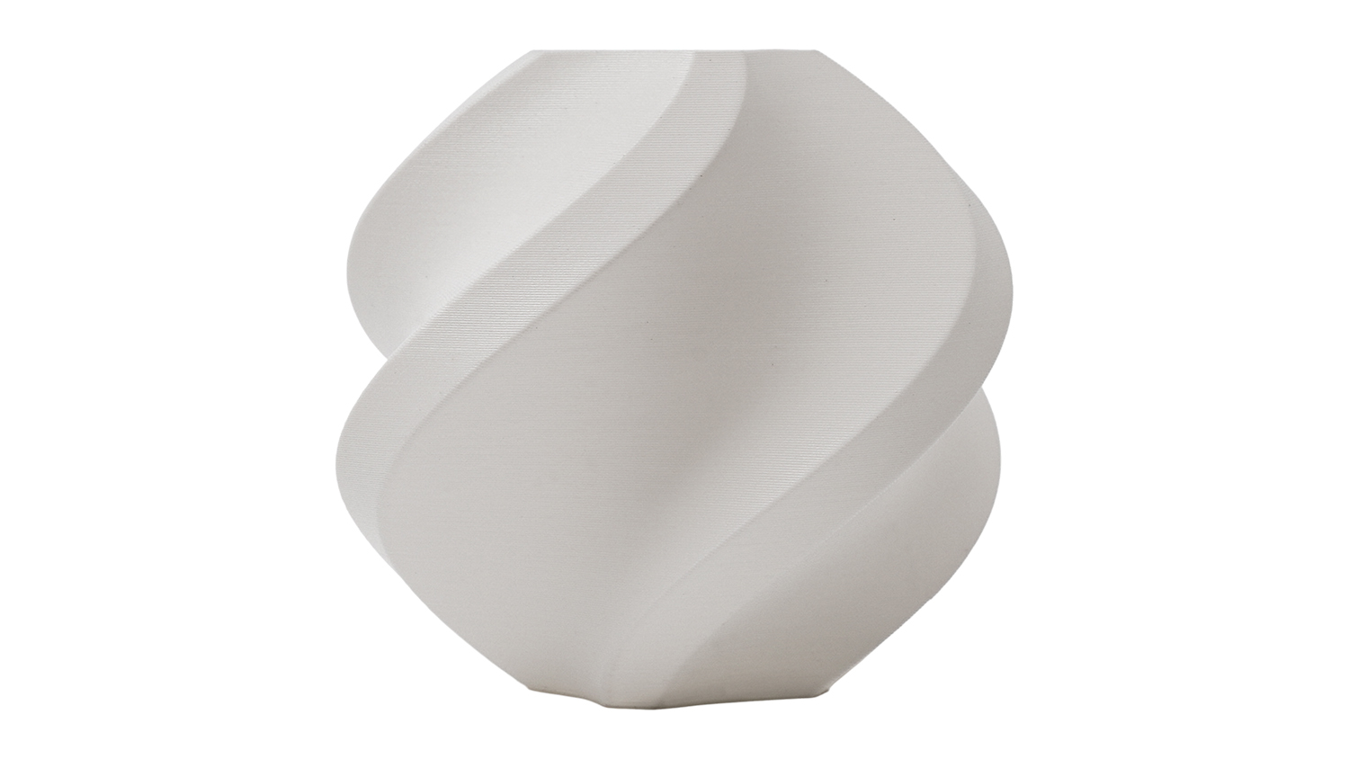 3D printed twisted modern vase made with Bambu Lab PLA Basic filament