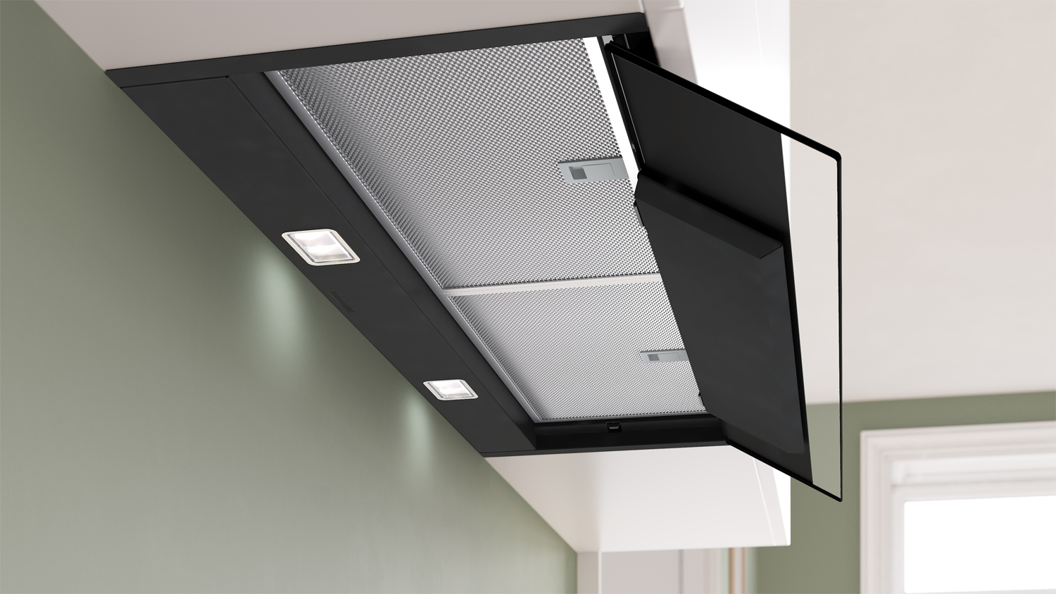 Bosch Series 8 90cm Silent Undermount Rangehood with Onboard Motor - Black (DBB98ET60A)