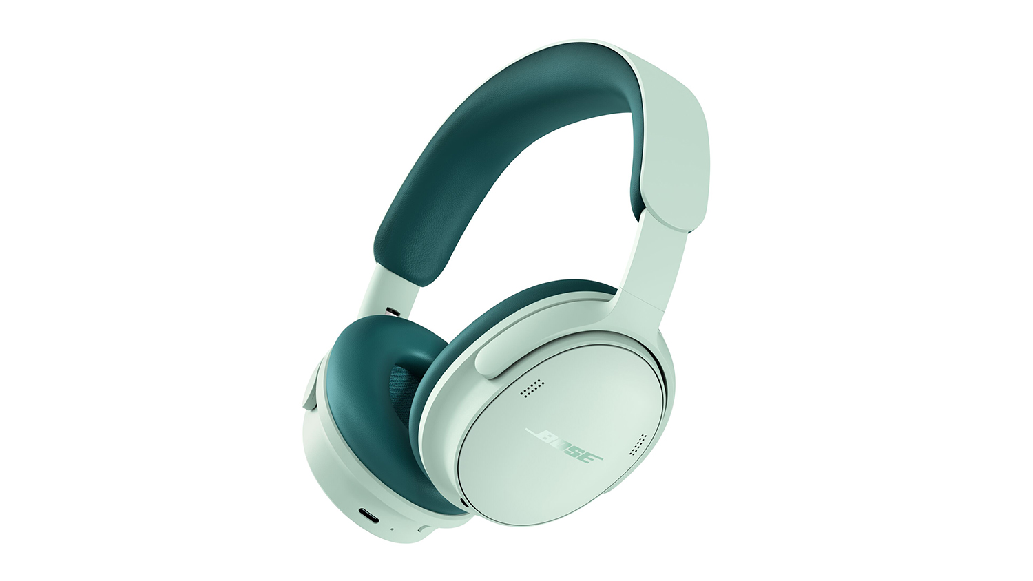 A Bose QuietComfort (2nd Gen) Active Noise Cancelling Wireless Over-Ear Headphones in Dewdrop Mint finish