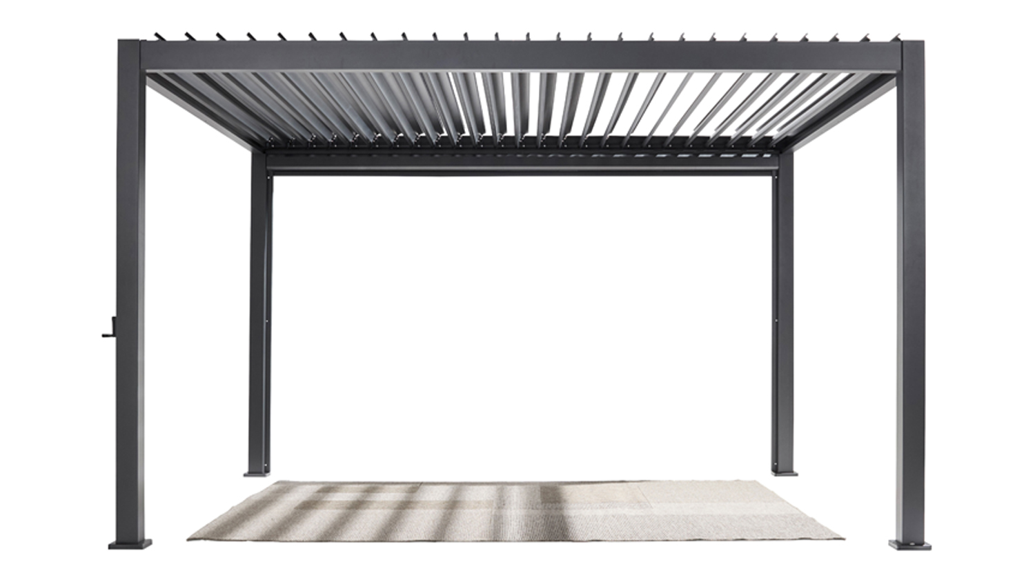 Fiori 3x4m Aluminium Outdoor Pergola - Gunmetal Grey