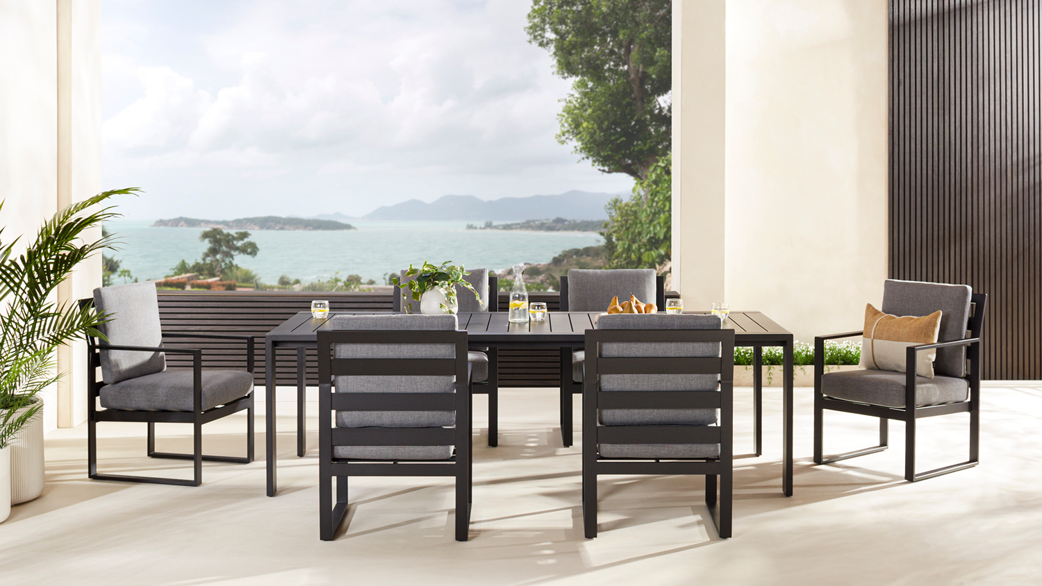Monaco 7 Piece Outdoor Dining Suite