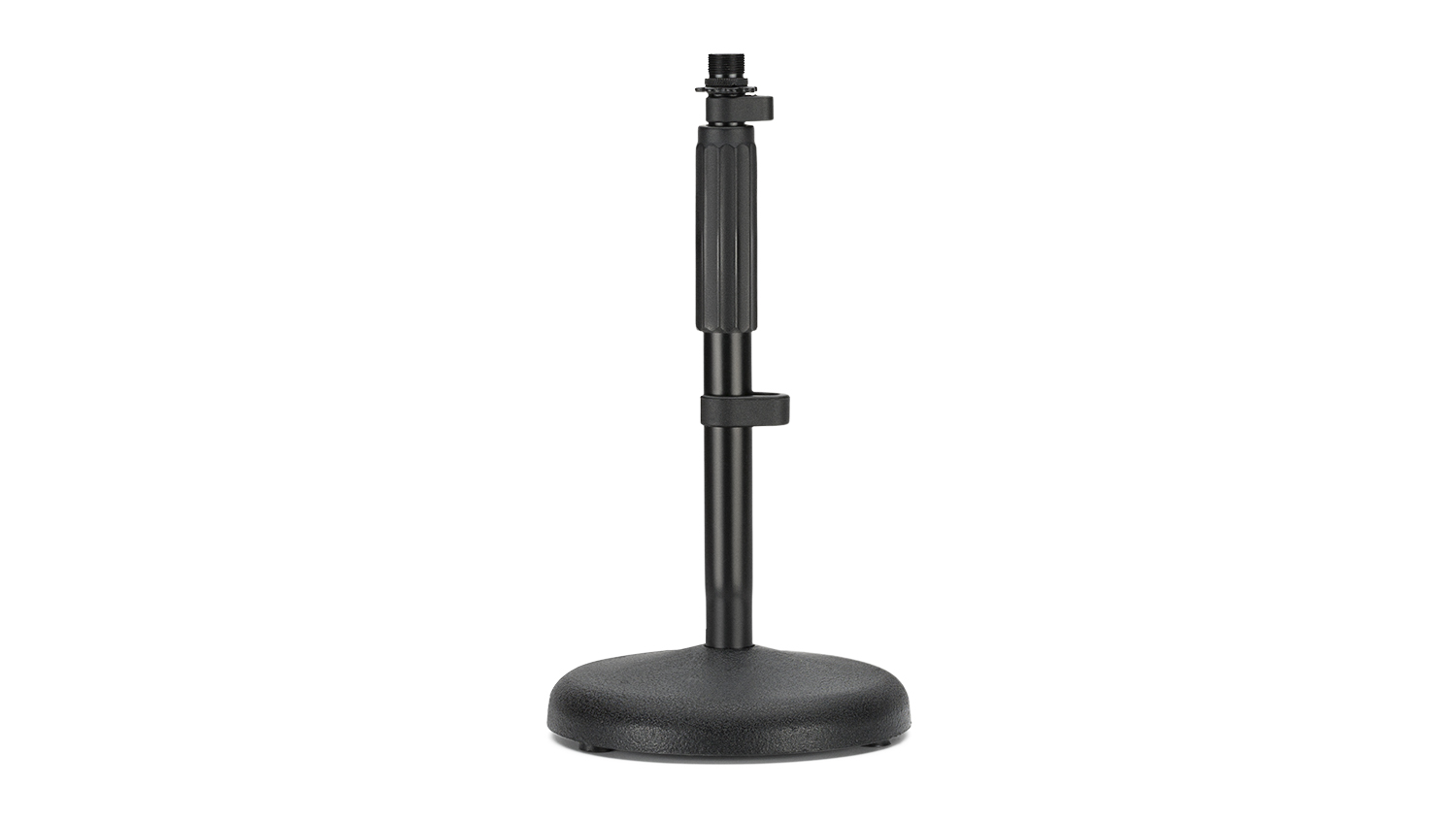A RODE DS1 Desktop Microphone Stand in a sleek black colour
