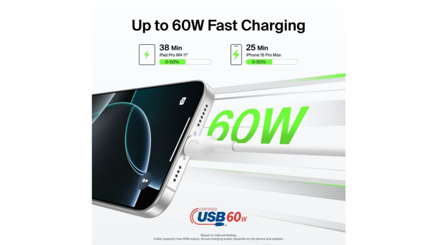Belkin BoostCharge USB-C to USB-C 60W PCR Cable 0.15m