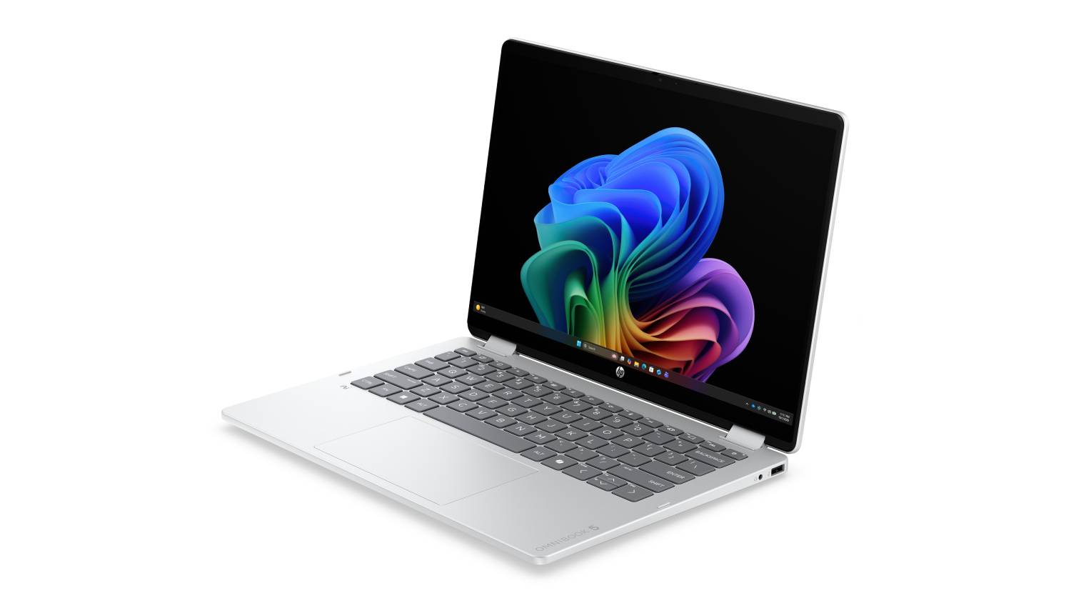 HP OmniBook 5 Flip 14" 2-in-1 Laptop - Intel Core Ultra 5 16GB-RAM 512GB-SSD Copilot+ PC - Glacier Silver (14-KM0007TU)