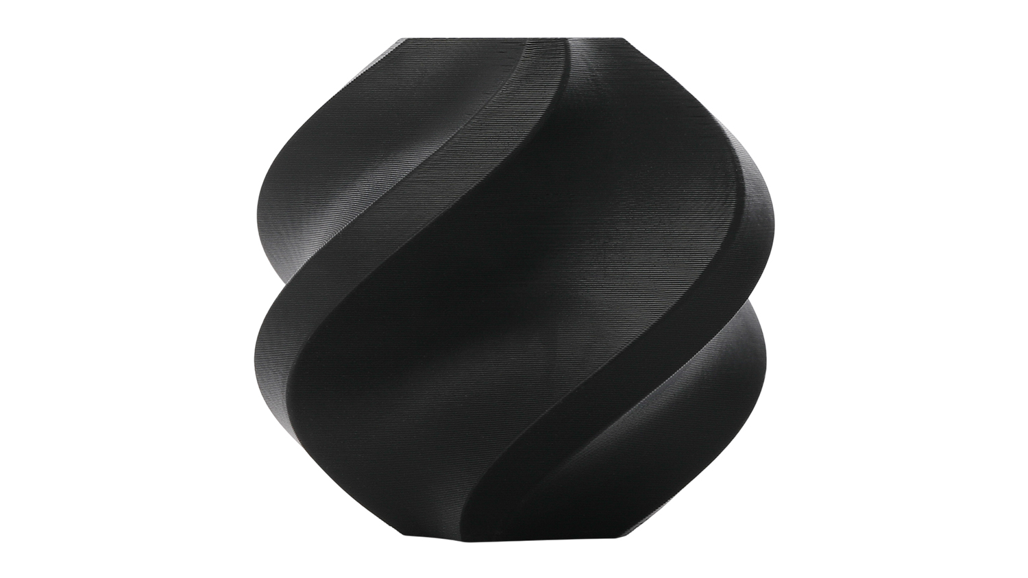 3D printed spiral vase made using the black Bambu Lab PETG HF filament