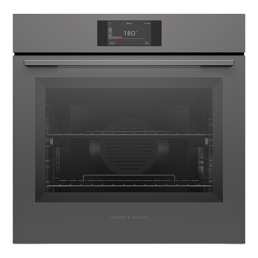 Fisher & Paykel Series 7 60cm Built-In Smart Oven - Grey Glass (OB60SAMPTG5/Minimal)