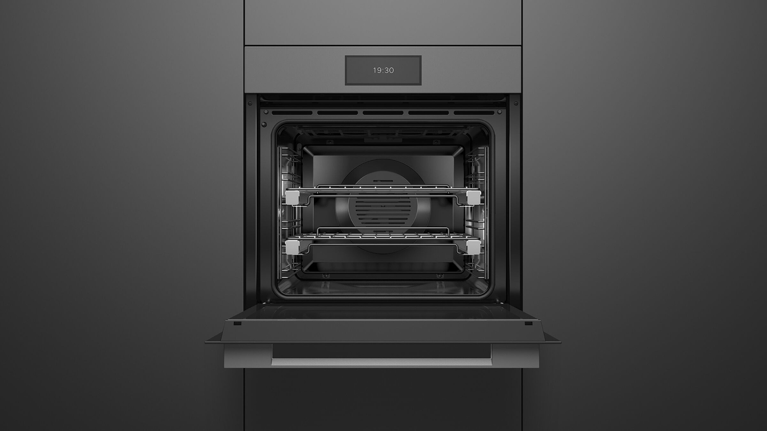 Fisher & Paykel Series 9 60cm Built-In Smart Oven - Grey Glass (OB60SAMPUG5/Minimal)