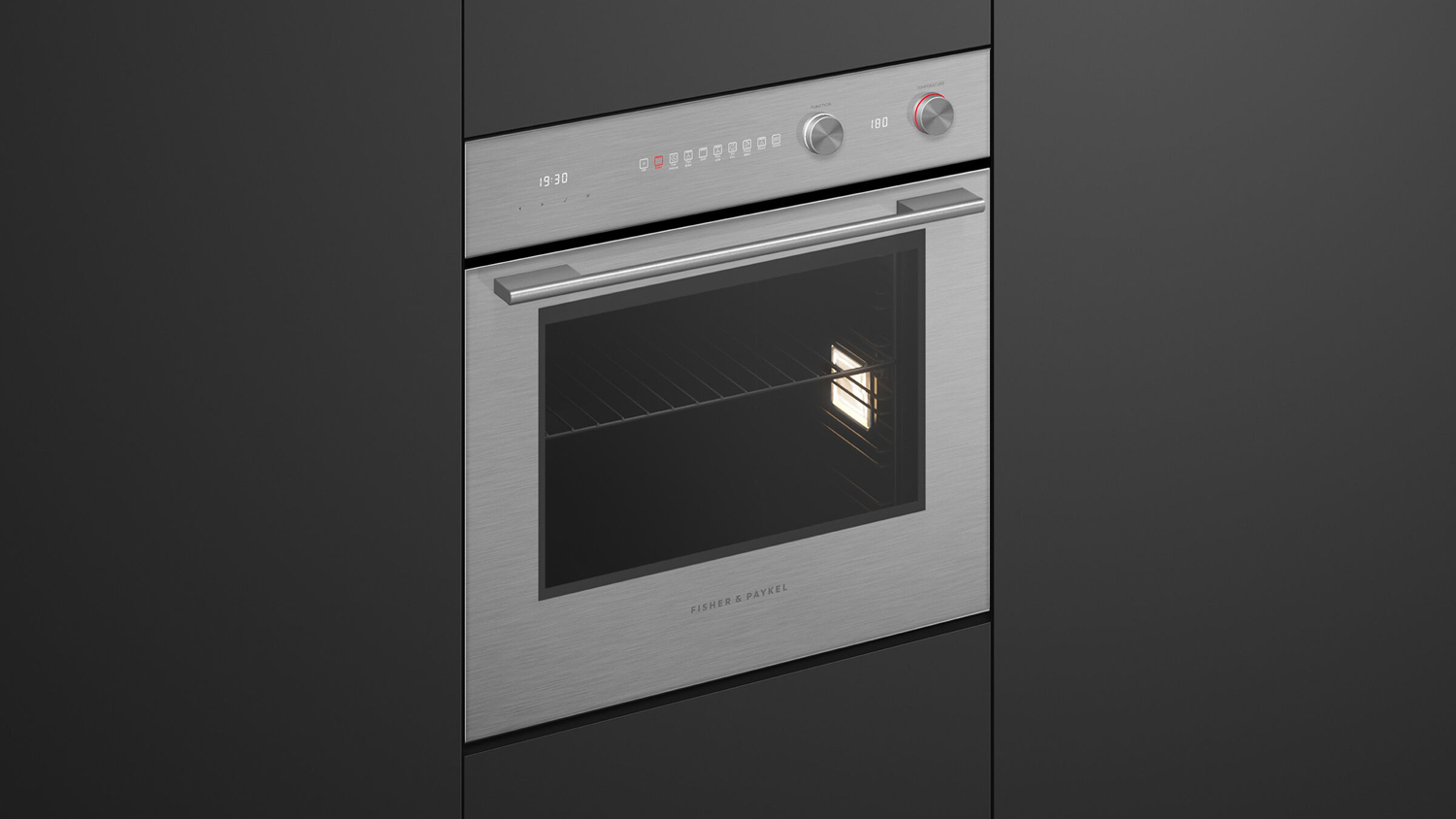 Fisher & Paykel Series 5 60cm Built-In Oven - Brushed Silver Glass (OB60SBCGX5/Contemporary)