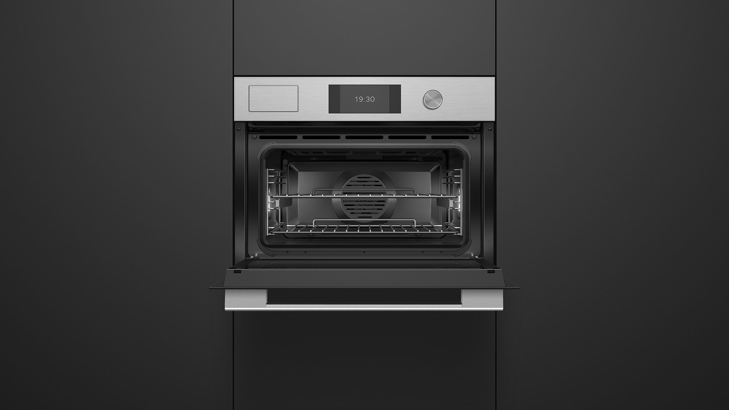 Fisher & Paykel Series 7 60cm Built-In Compact Smart Steam Oven - Brushed Silver Glass (OS60NACVTDX5/Contemporary)