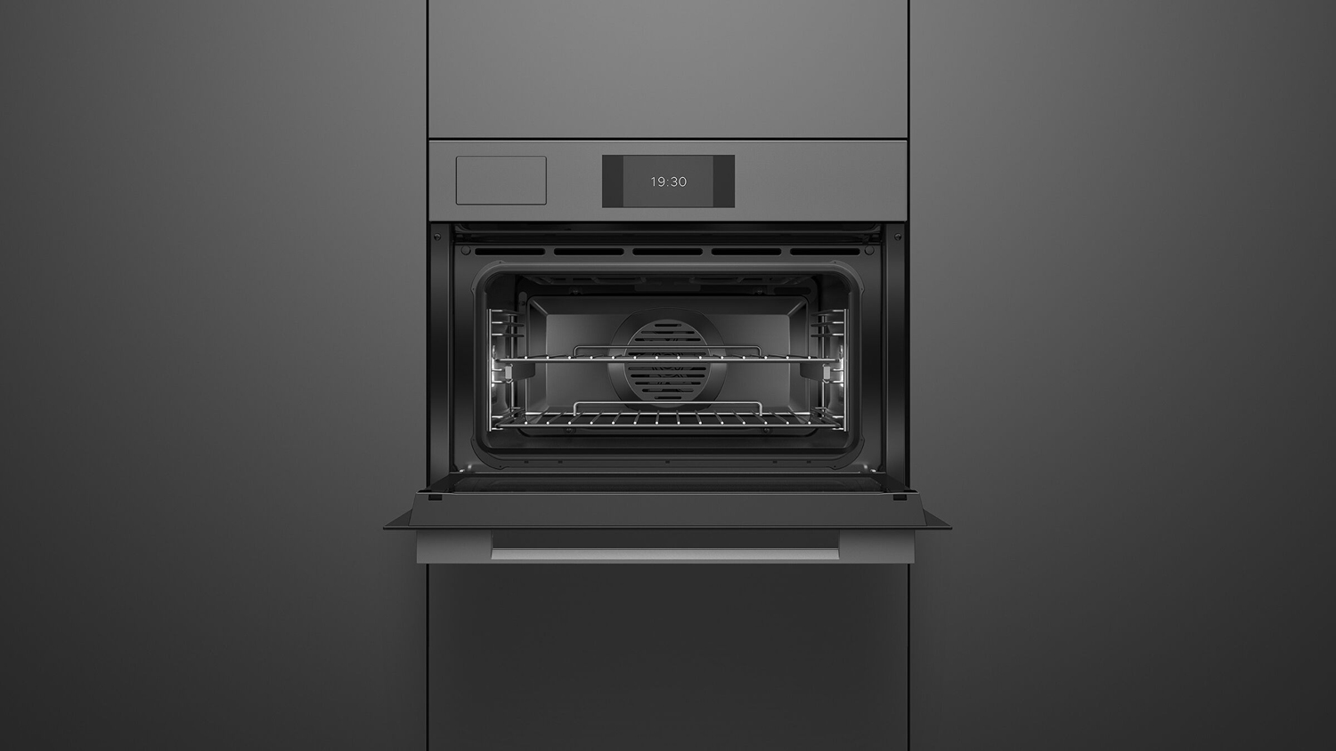 Fisher & Paykel Series 7 60cm Built-In Compact Smart Steam Oven - Grey Glass (OS60NAMVTG5/Minimal)