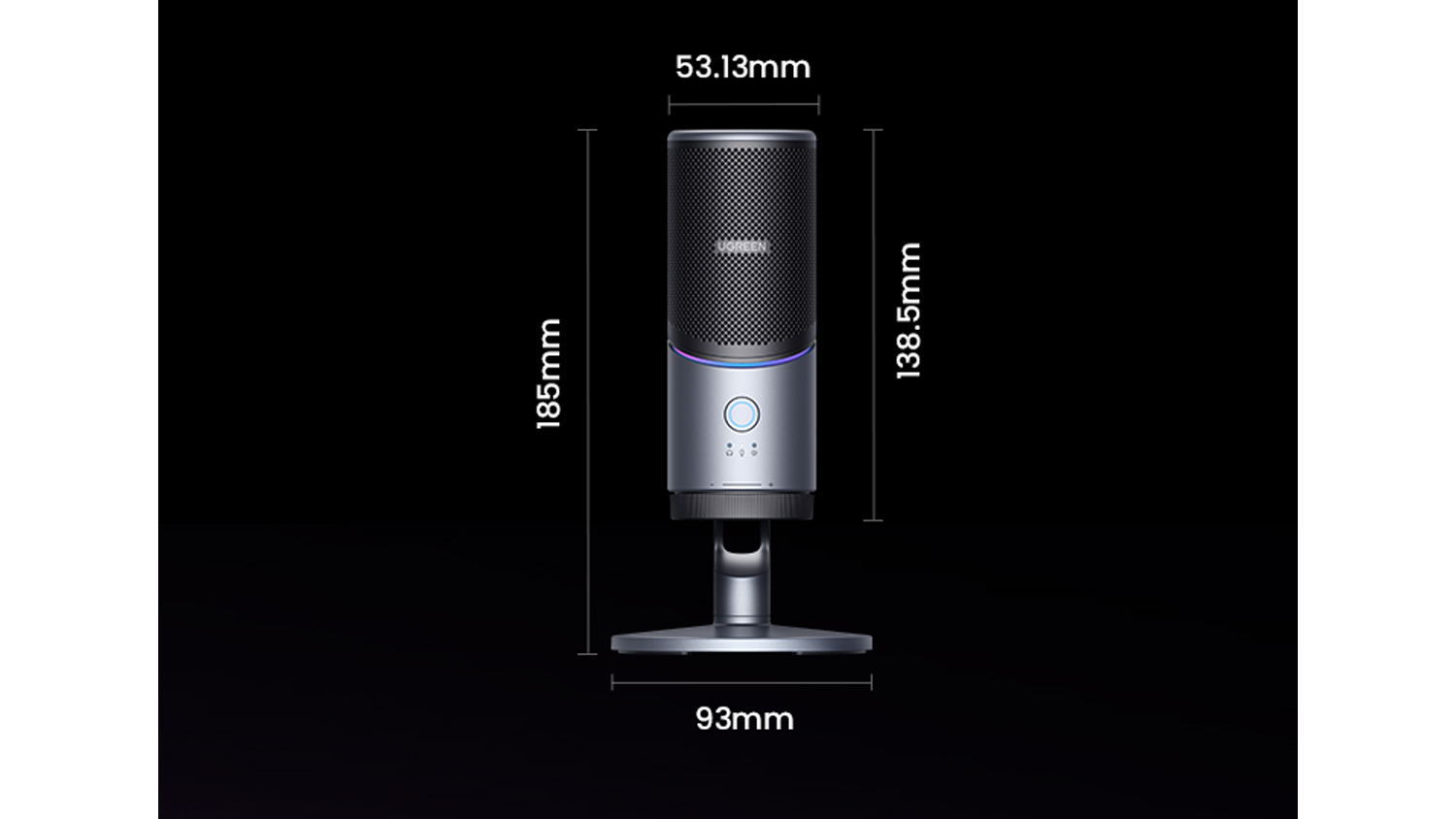 UGREEN USB Desktop Condenser Microphone with RGB Lighting