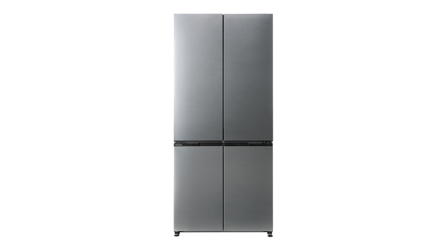 A Panasonic XZ Series 445L Quad Door Fridge Freezer in a sleek silver colour