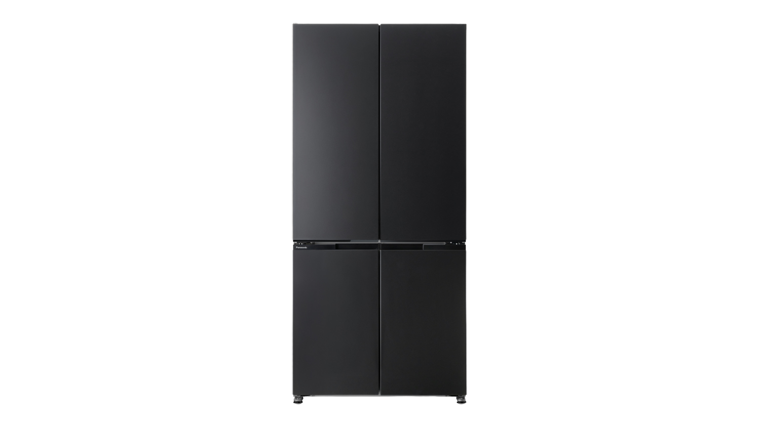 A Panasonic XZ Series 445L Quad Door Fridge Freezer in a sleek black colour