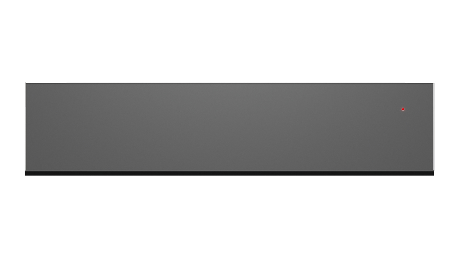 A Fisher & Paykel Series 9 14cm Built-In Warming Drawer in a sleek grey glass finish