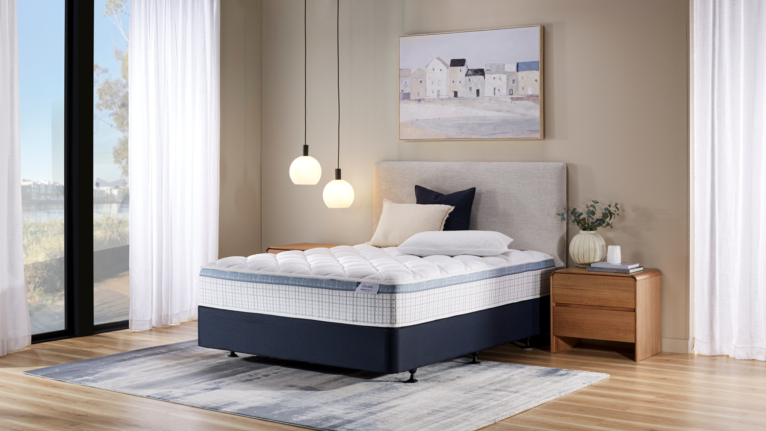 Modern bedroom featuring Posture Classic Soft King Mattress by Tattersfield