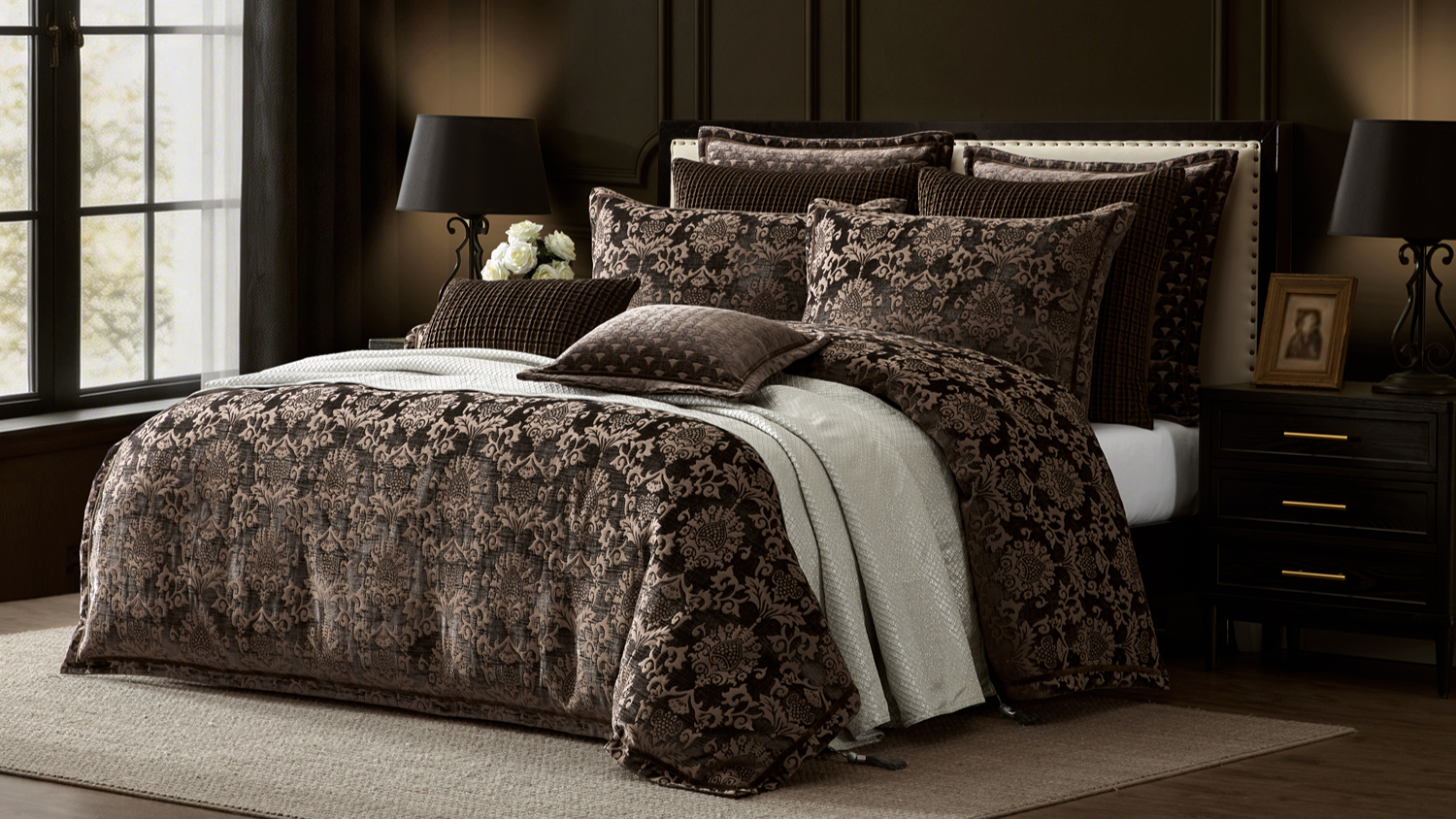 Imperial Chocolate Duvet Cover Set by Da Vinci