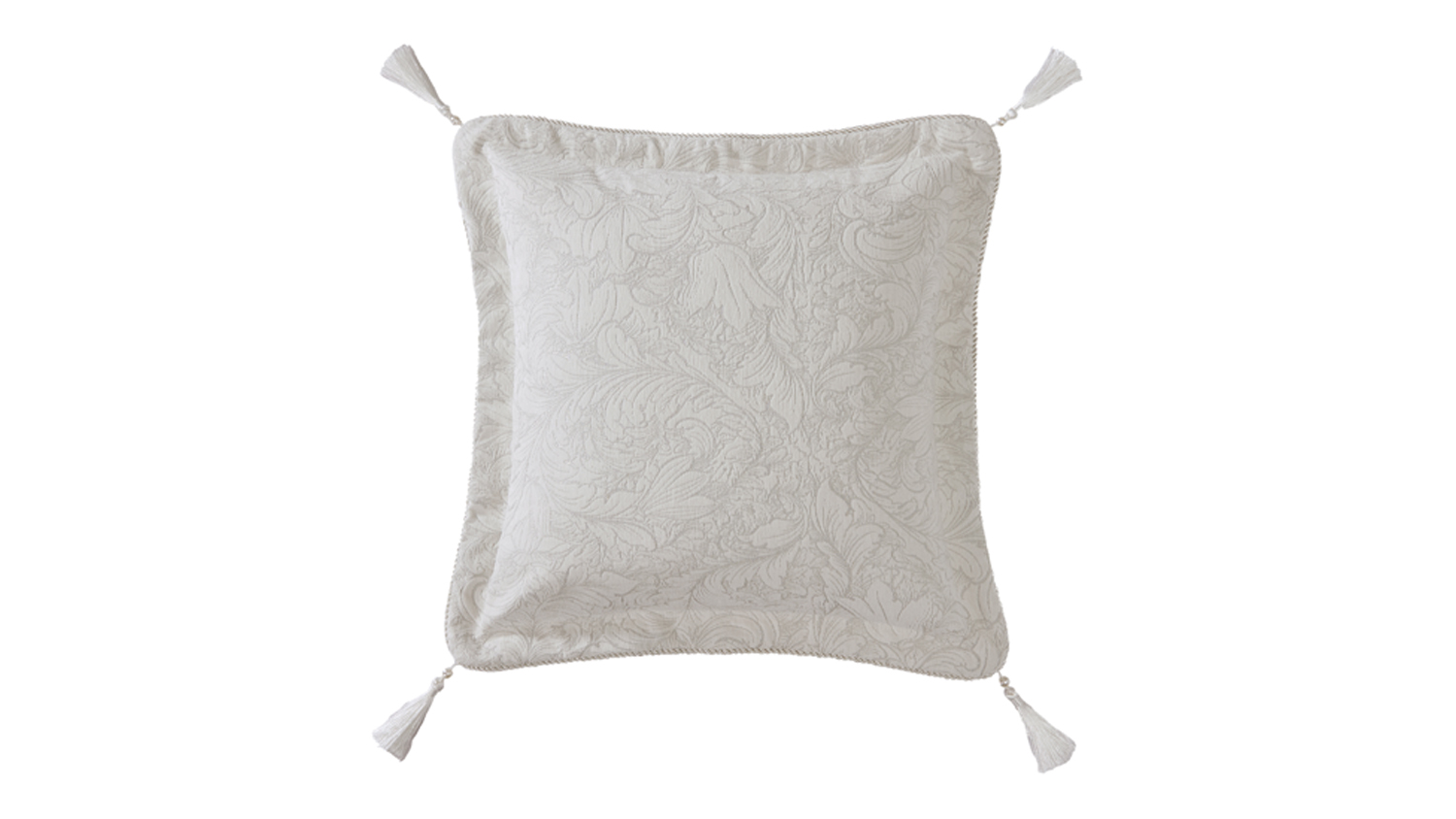 Ornato White Square Cushion by Da Vinci