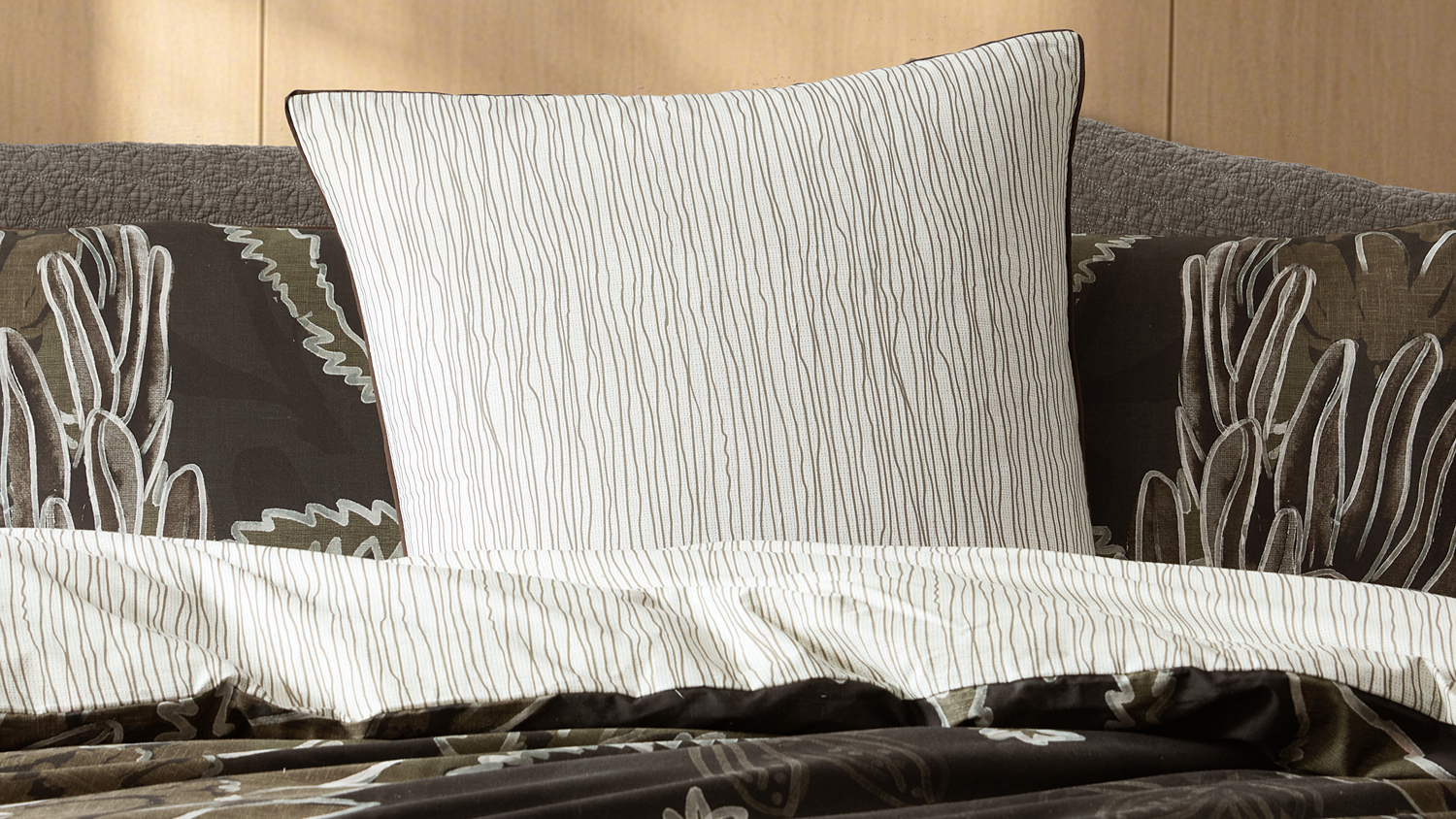 Kalina Chocolate European Pillowcase by Logan & Mason