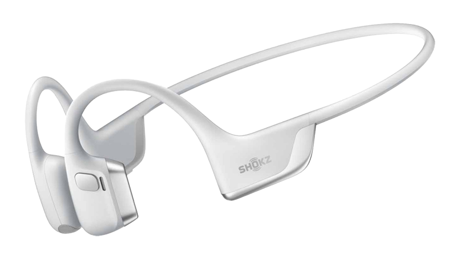 Shokz OpenRun Pro 2 Wireless Open-Ear Headphones in a sleek silver colour