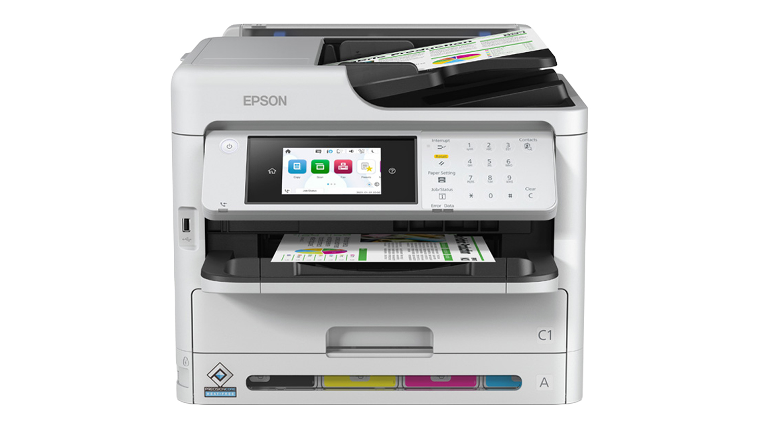 White Epson WorkForce Pro WF-C5890 A4 All-in-One Inkjet Printer