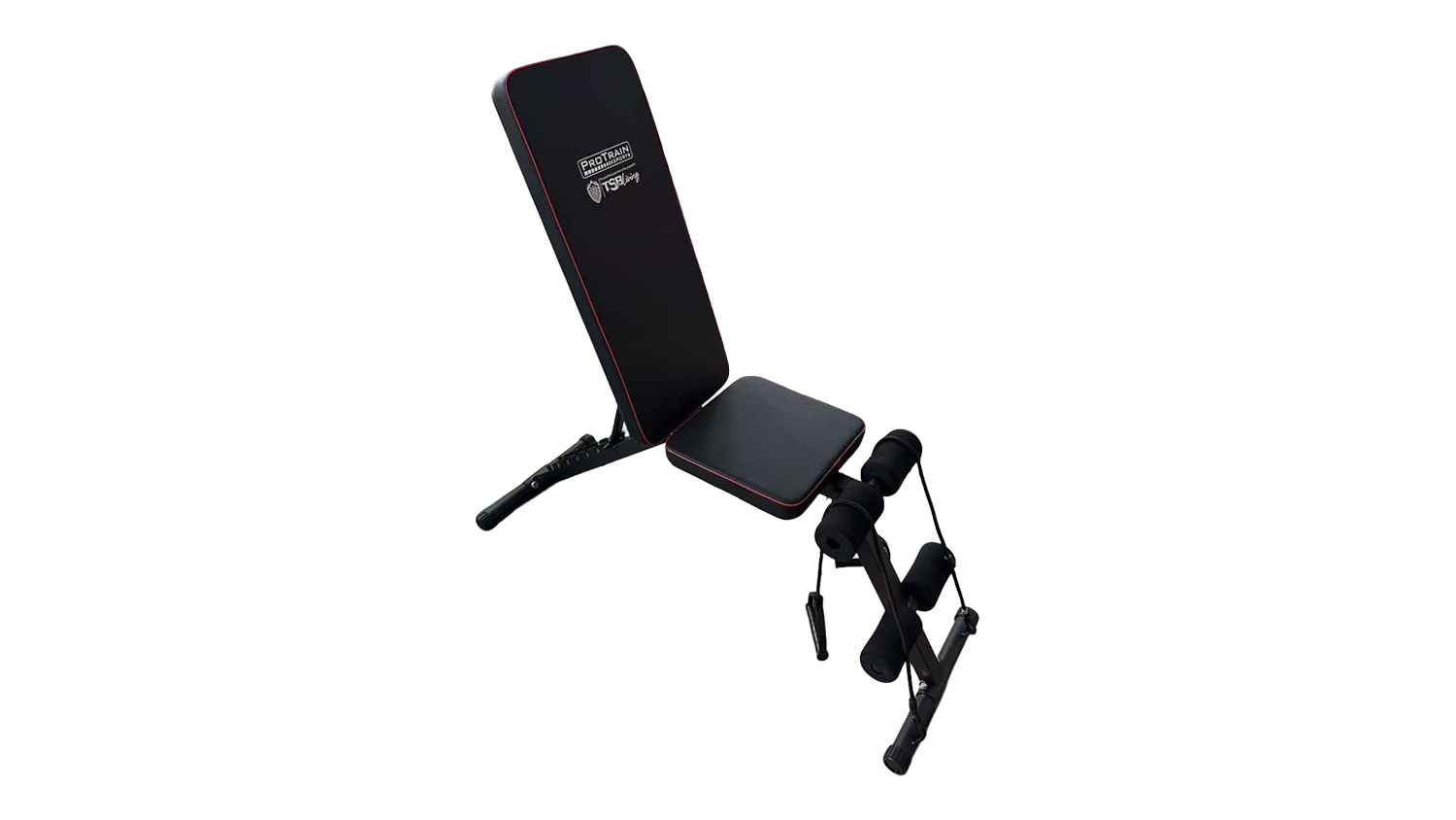 PROTRAIN Adjustable FID Weight Bench with red trim