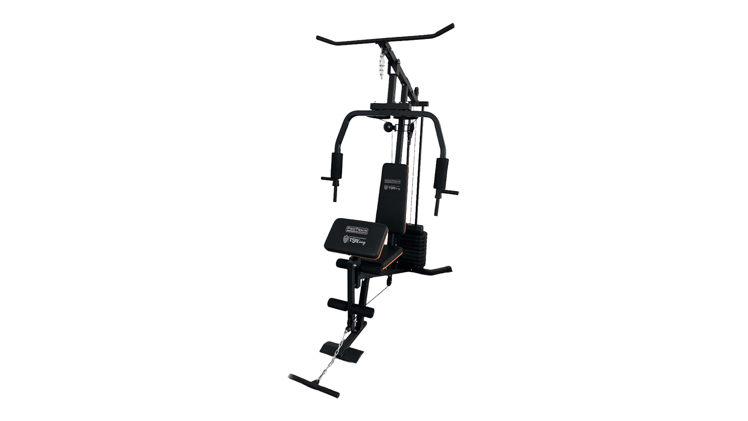 PROTRAIN Multifunctional Home Gym Set with weight stack and lat pulldown bar