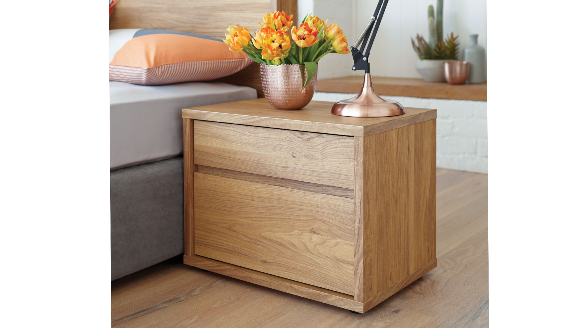 Boss 2 Drawer Bedside Table by Platform 10 Harvey Norman New Zealand