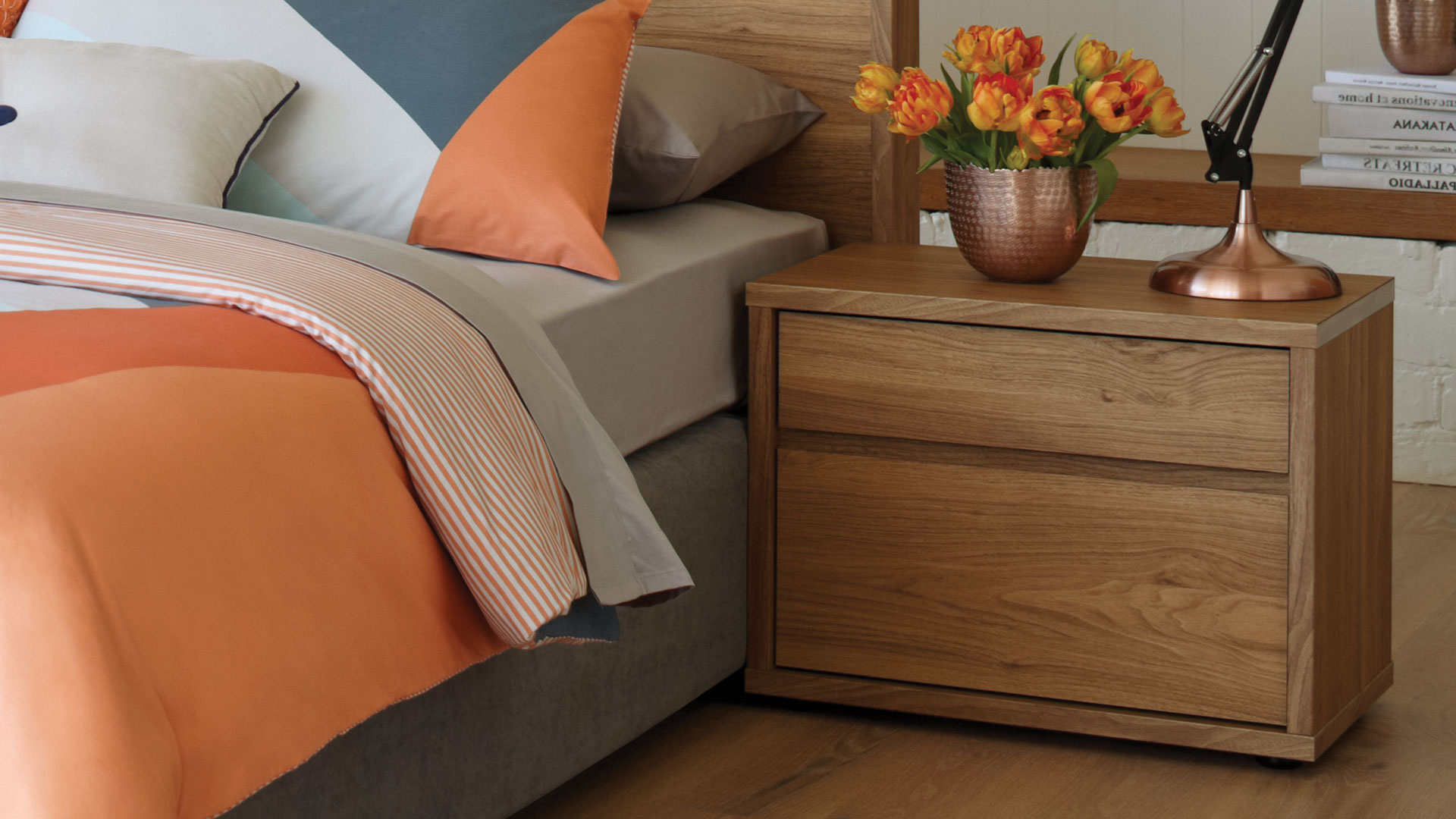 Boss 2 Drawer Bedside Table by Platform 10 Harvey Norman New Zealand