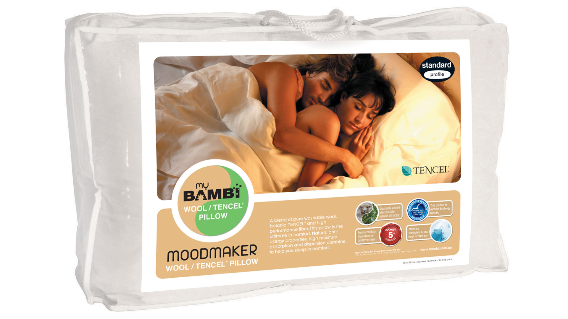 Moodmaker Wool Tencel Blend Pillow by Bambi
