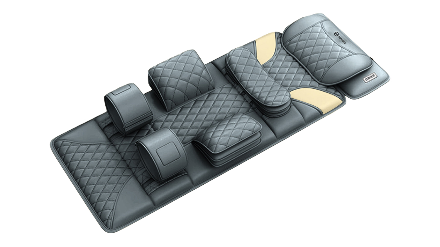 Novello Full-Body Massage Mat with detachable head, back, leg and arm cushion support