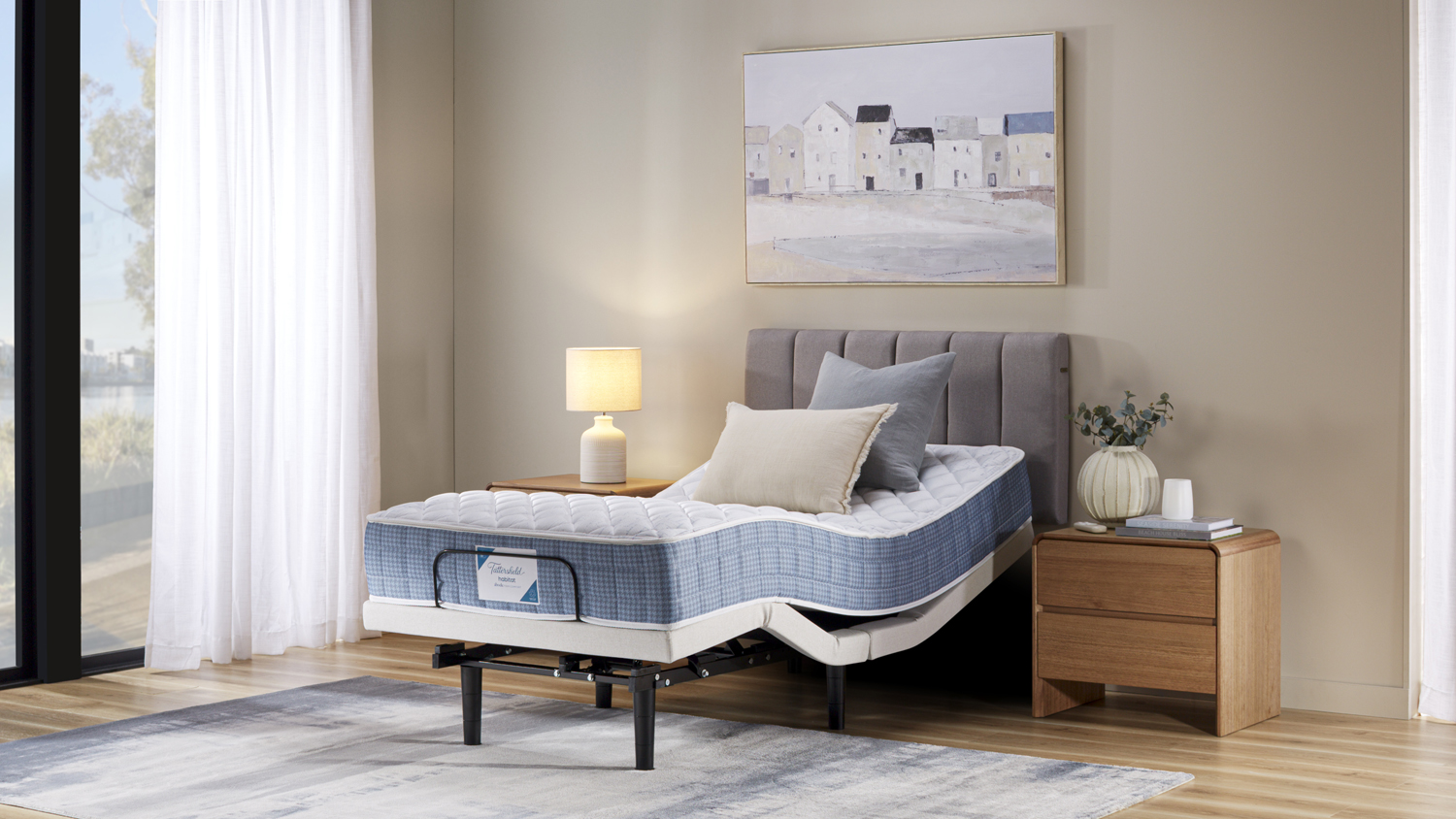 Tattersfield Abode Firm King Single Mattress with Majestic Motion Active King Single Adjustable Base