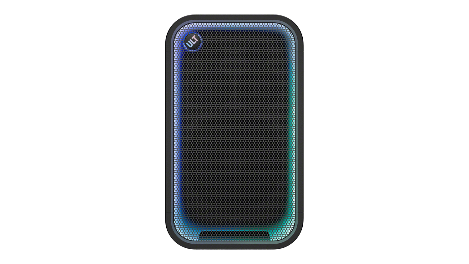 Front view of the Sony ULT TOWER 7 Portable Bluetooth Party Speaker with black finish