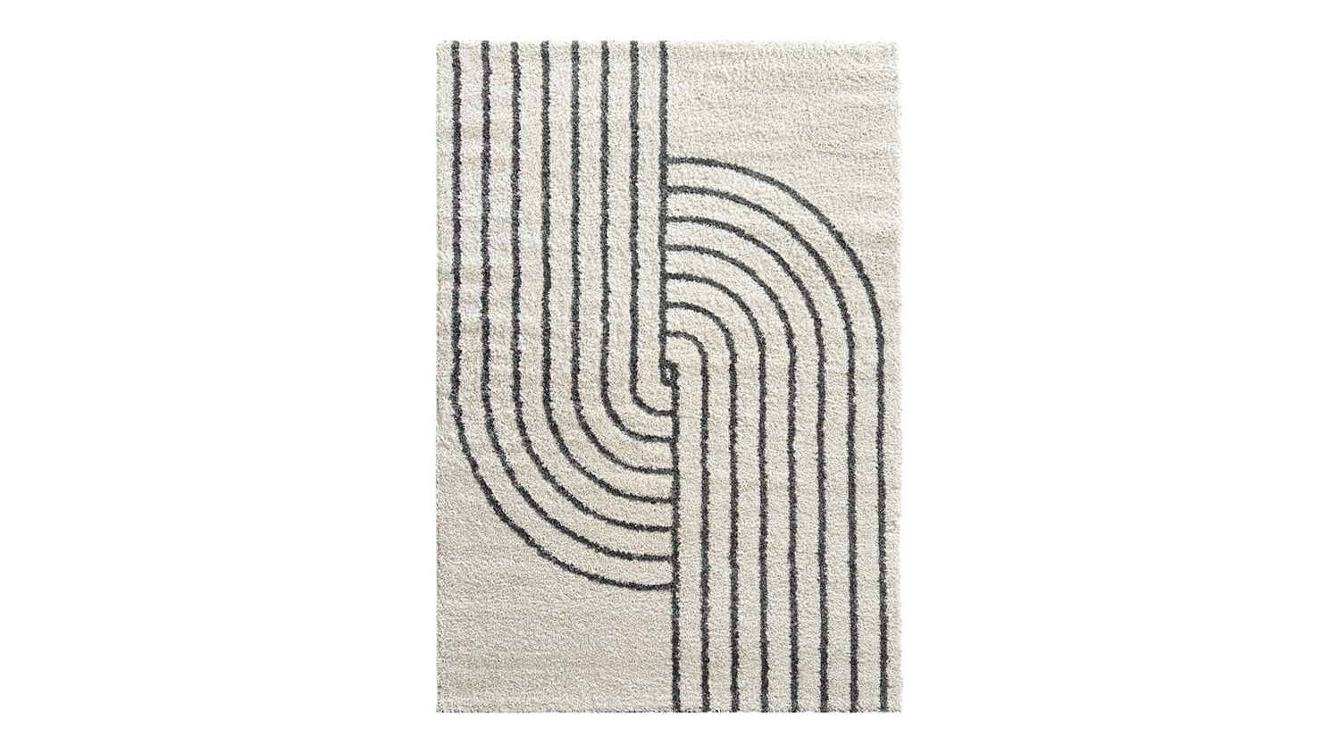 Beaumont Modern Rug 160 x 230cm - Cream/Charcoal