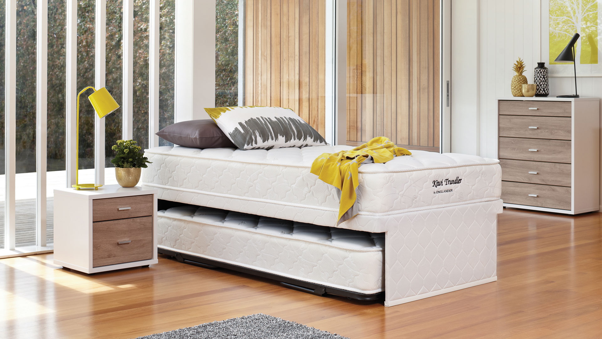Kiwi King Single Trundle Bed by Englander Harvey Norman New Zealand