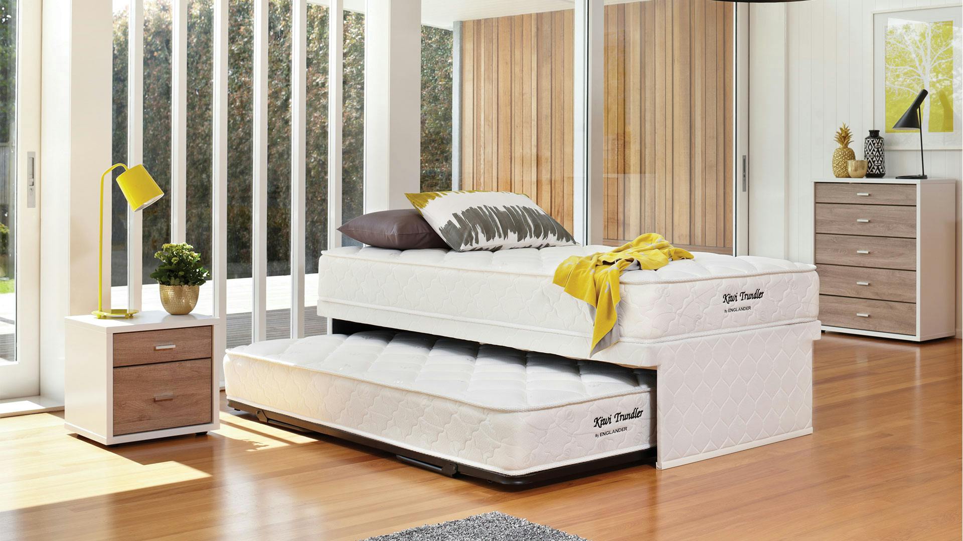 king single trundle bed mattress
