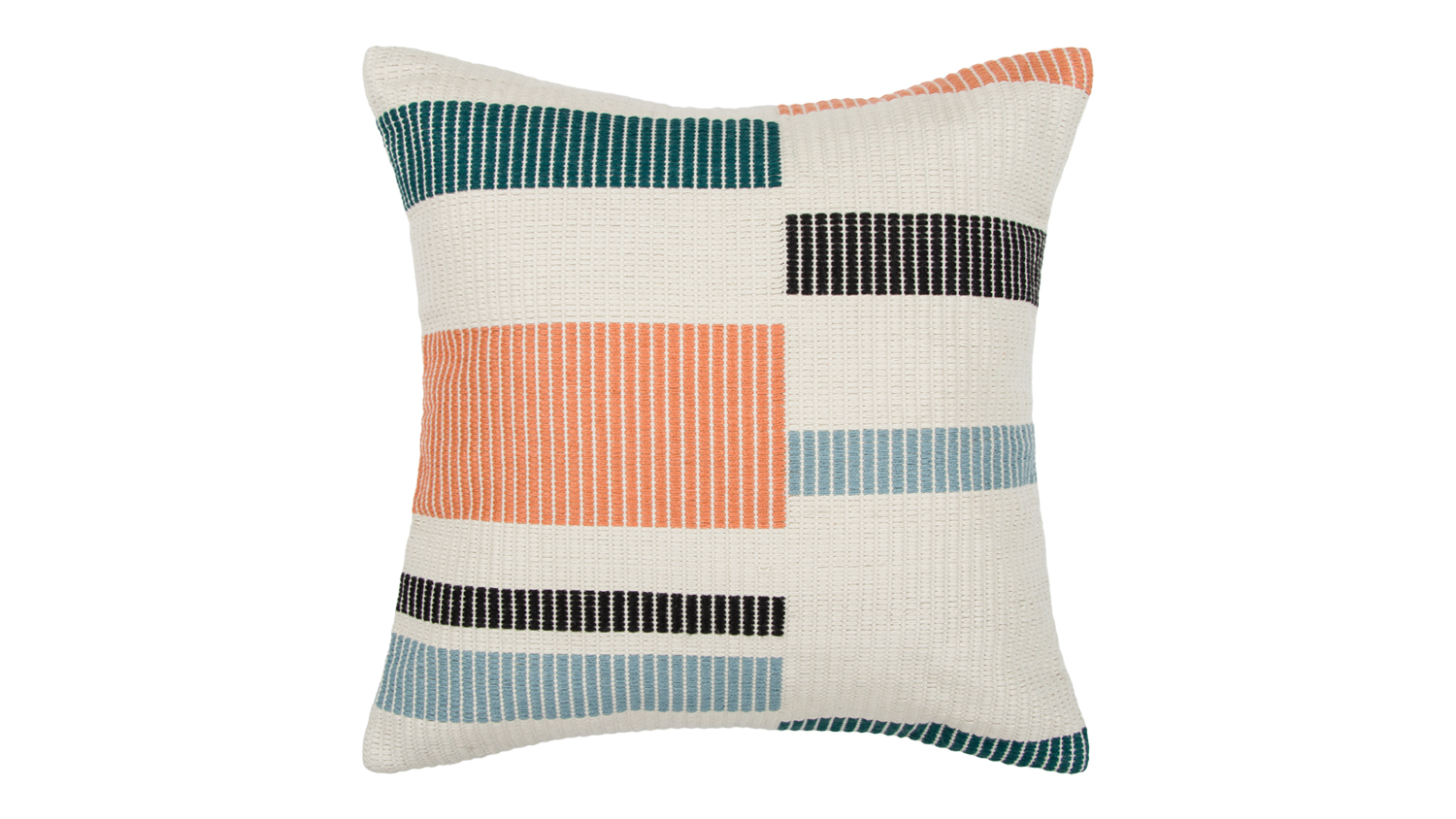 Lena Outdoor Cushion 50x50cm in multicolour with geometric striped patterns