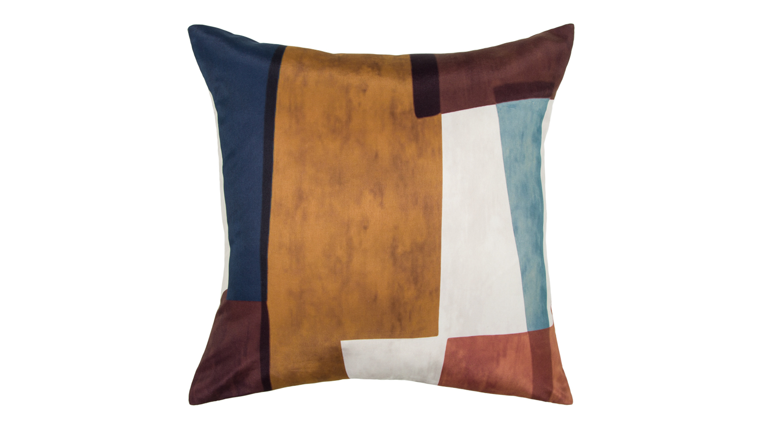 Valencia Outdoor Cushion with an abstract geometric colour-block pattern