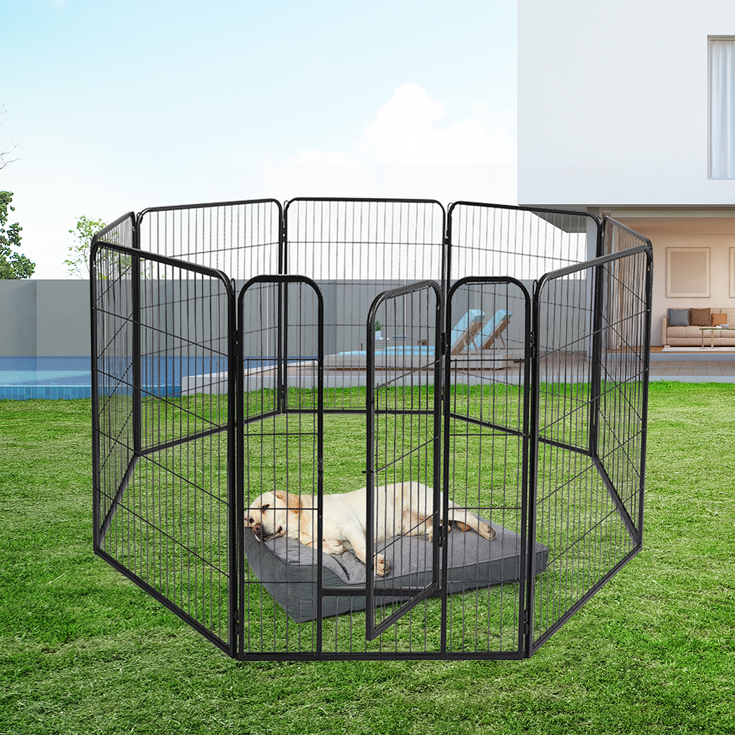PaWz Modular Metal Pet Containment Pen with Gate 8pcs. 101cm