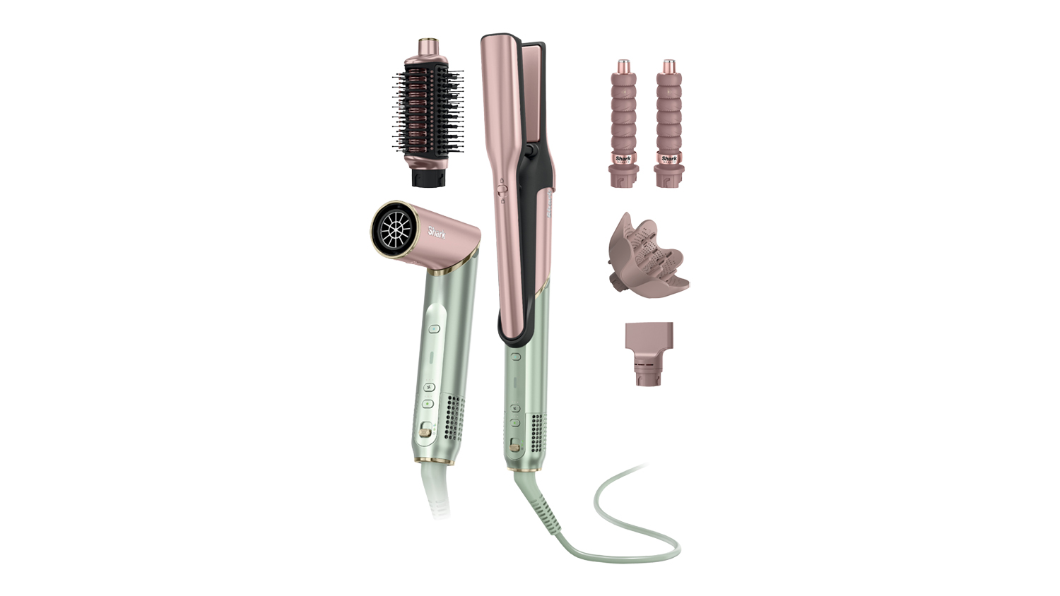 Shark Glam Hot Tool Air Drying & Styling System in Strawberry Matcha finish
