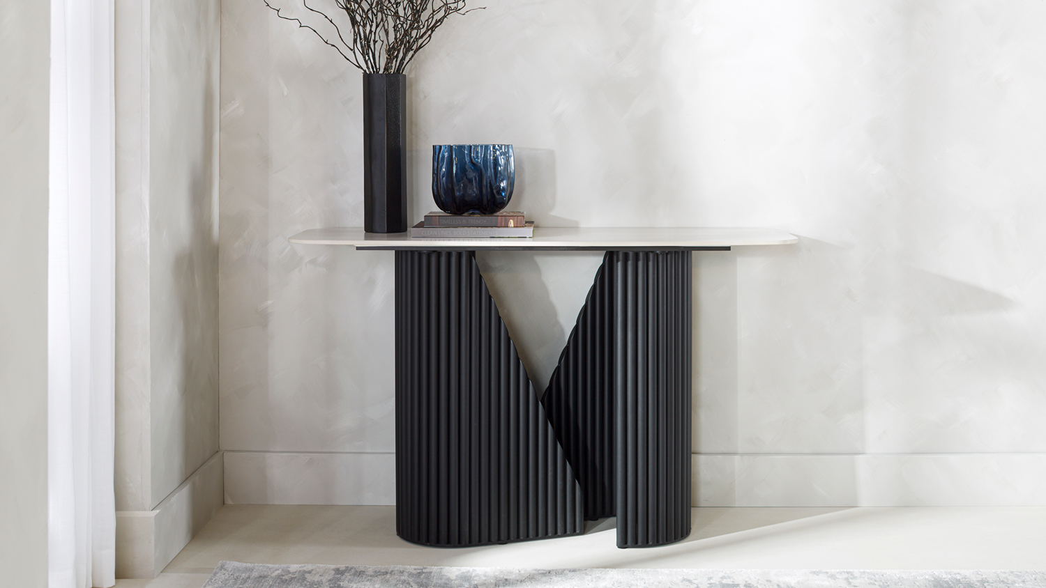 A front view of the Marsden Console Table