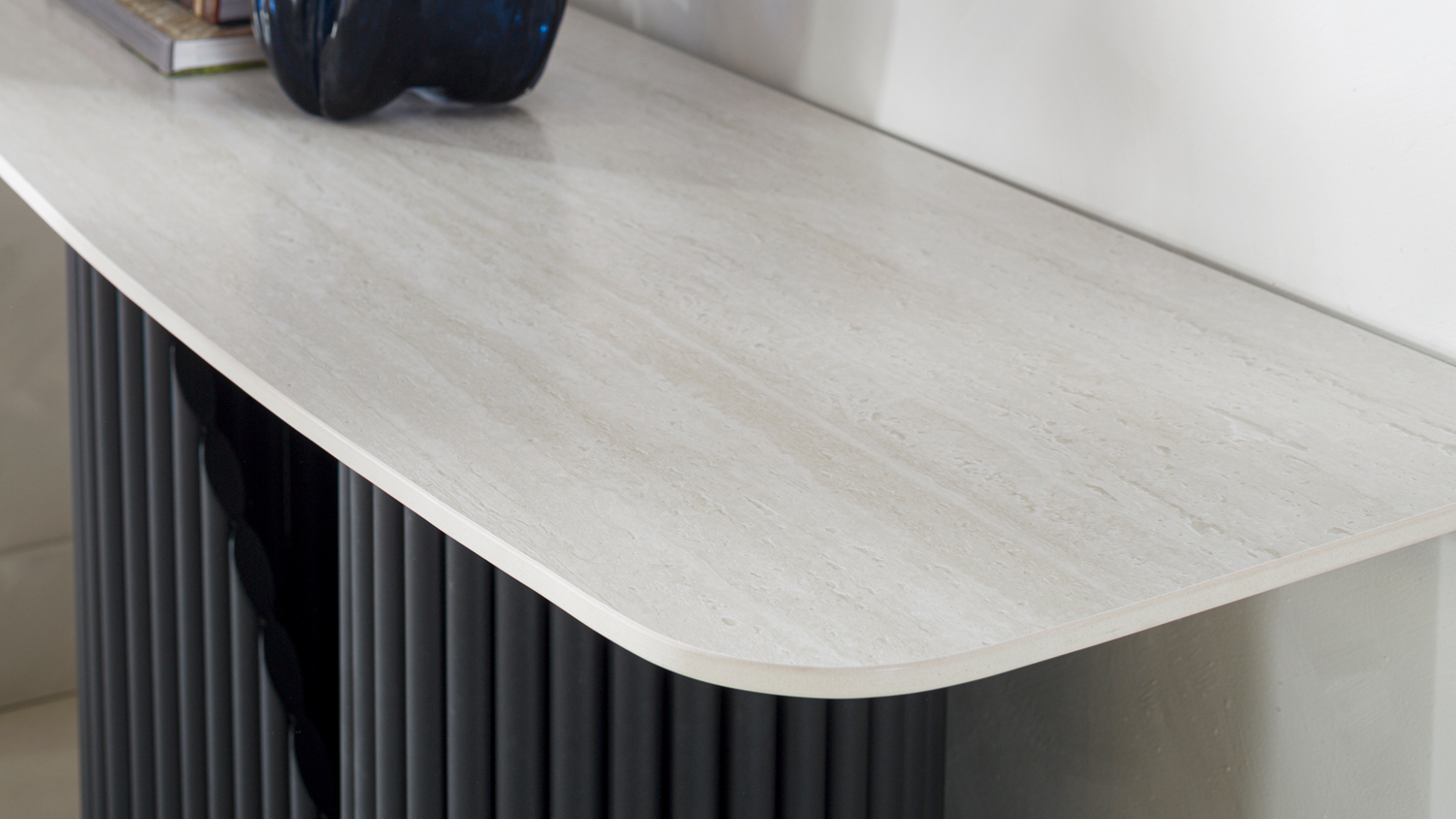 Lifestyle view of the console table