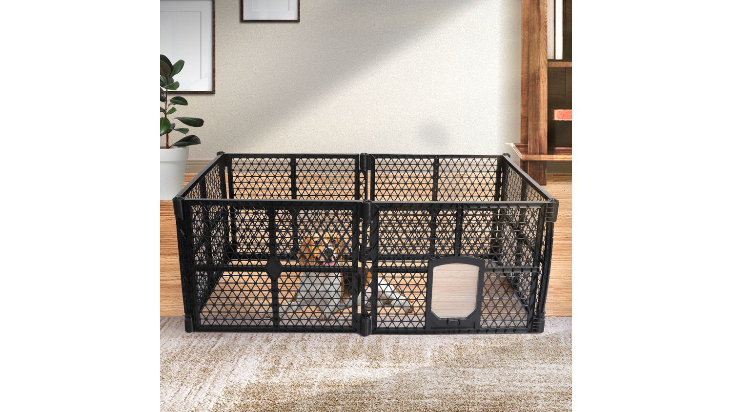 PaWz Folding Plastic Pet Playpen 67 x 86 x 171cm