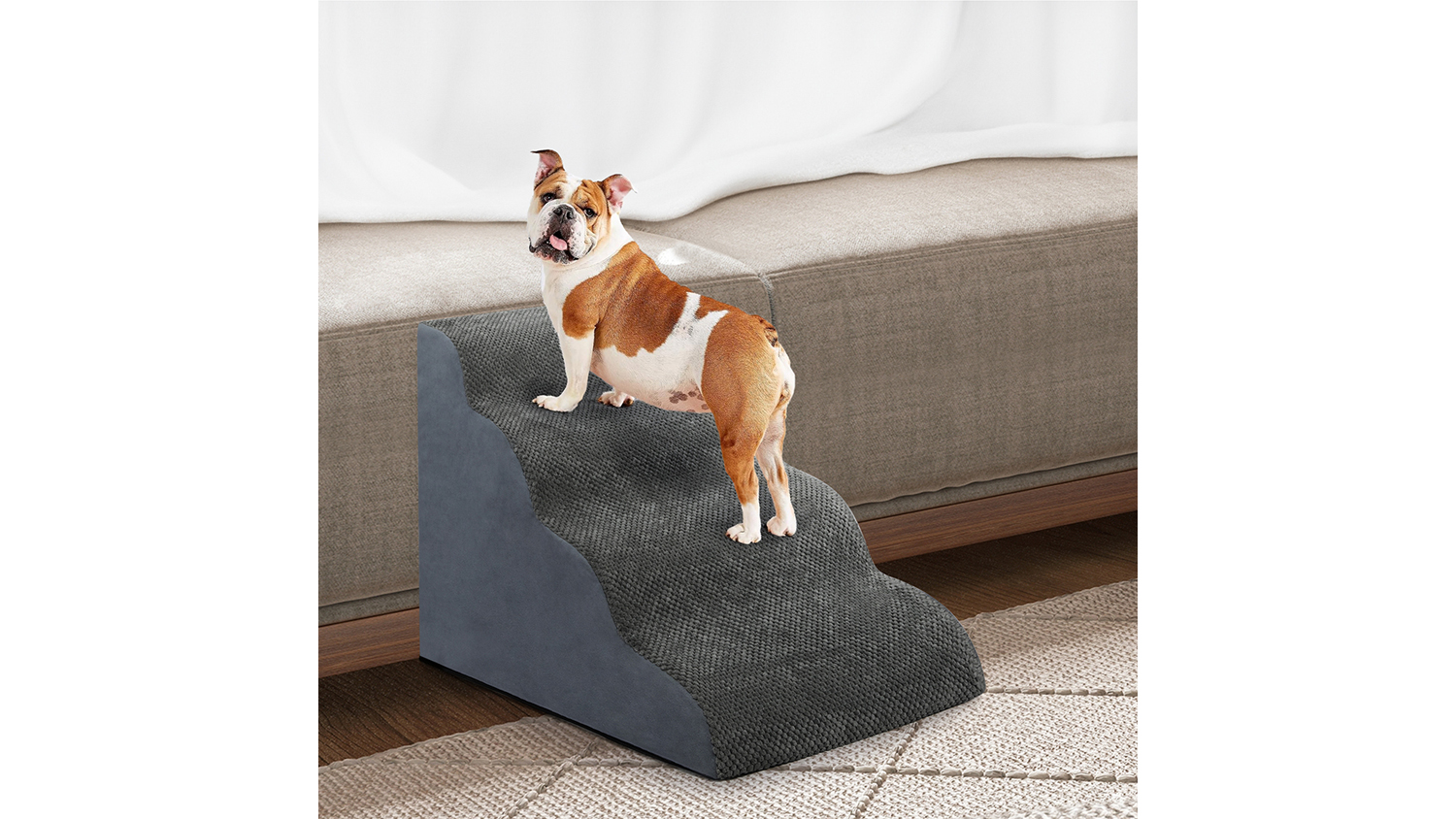 PaWz Rounded Foam Pet Stairs 40 x 71 x 50cm
